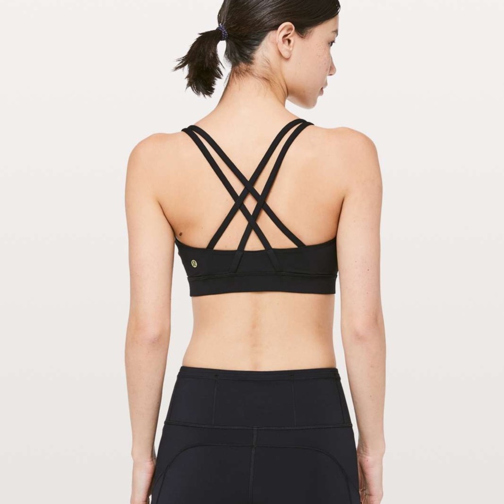 Lululemon Black Cross Back Sports Bra Size 6
